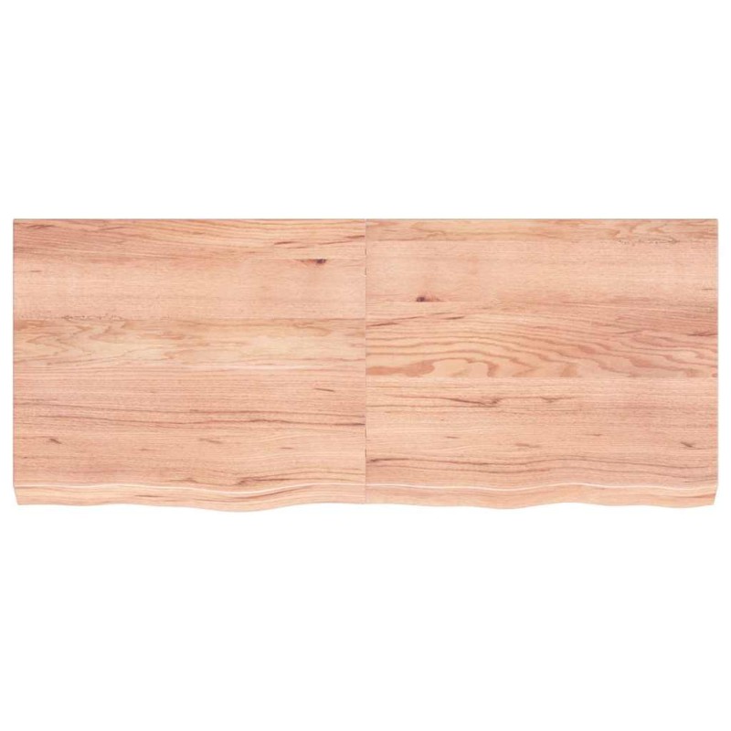 vidaXL Επιφ Τραπεζιού Αν Καφέ 120x50x(2-6)εκ. Επεξ. Μασίφ Ξύλο Δρυός
