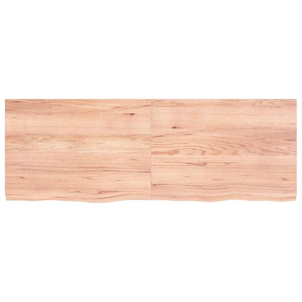 vidaXL Επιφ Τραπεζιού Αν Καφέ 140x50x(2-4)εκ. Επεξ. Μασίφ Ξύλο Δρυός