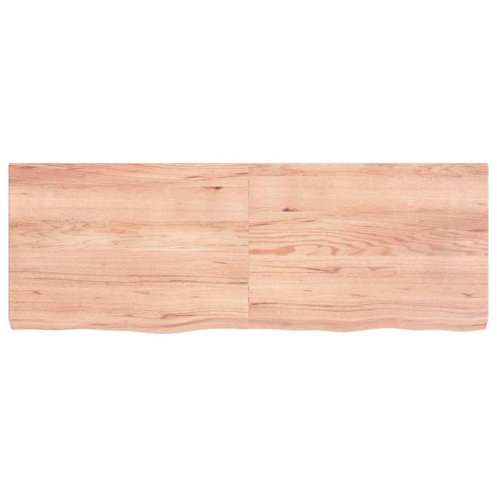 vidaXL Επιφ Τραπεζιού Αν Καφέ 140x50x(2-6)εκ. Επεξ. Μασίφ Ξύλο Δρυός