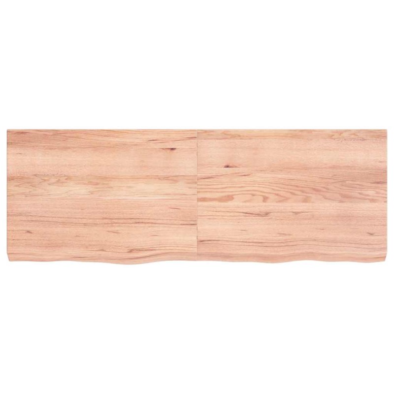 vidaXL Επιφ Τραπεζιού Αν Καφέ 140x50x(2-6)εκ. Επεξ. Μασίφ Ξύλο Δρυός