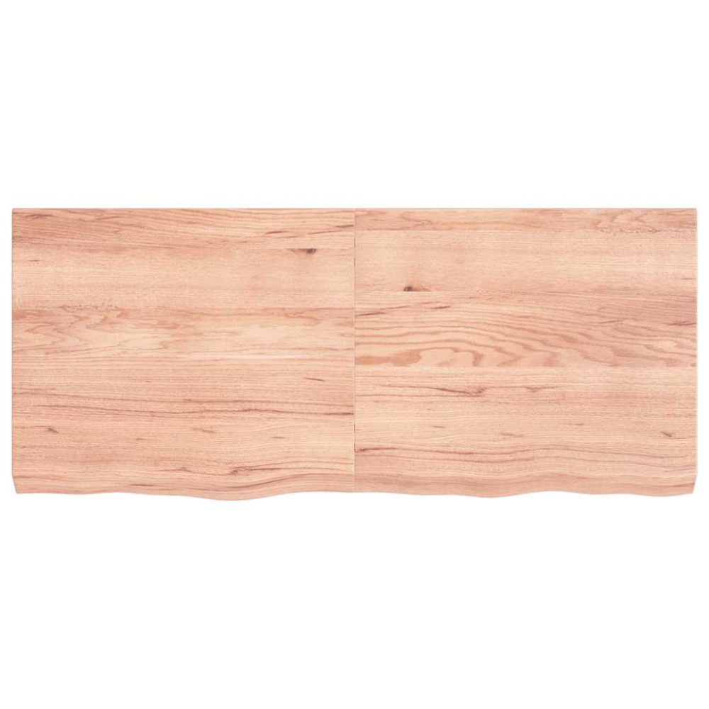 vidaXL Επιφ Τραπεζιού Αν Καφέ 140x60x(2-6)εκ. Επεξ. Μασίφ Ξύλο Δρυός