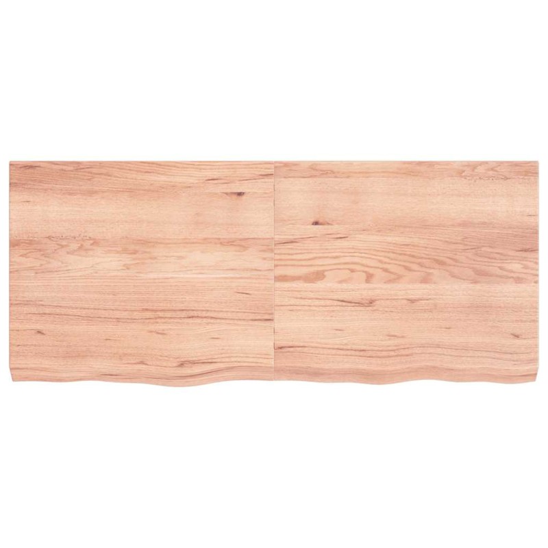 vidaXL Επιφ Τραπεζιού Αν Καφέ 140x60x(2-6)εκ. Επεξ. Μασίφ Ξύλο Δρυός