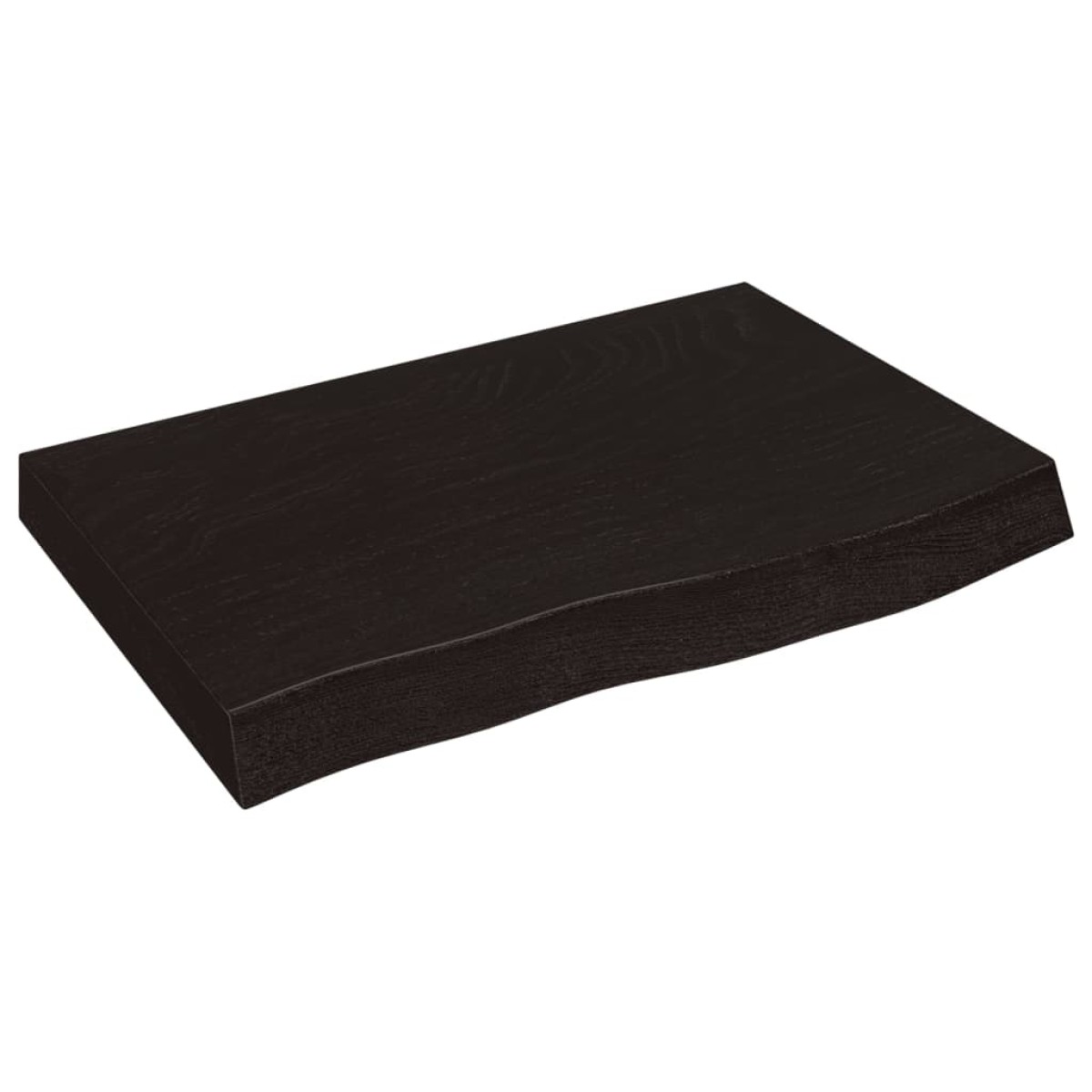 vidaXL Επιφάνεια Τραπεζιού Σκούρο Γκρι 60x40x(2-6) εκ Επεξ. Μασίφ Δρυς