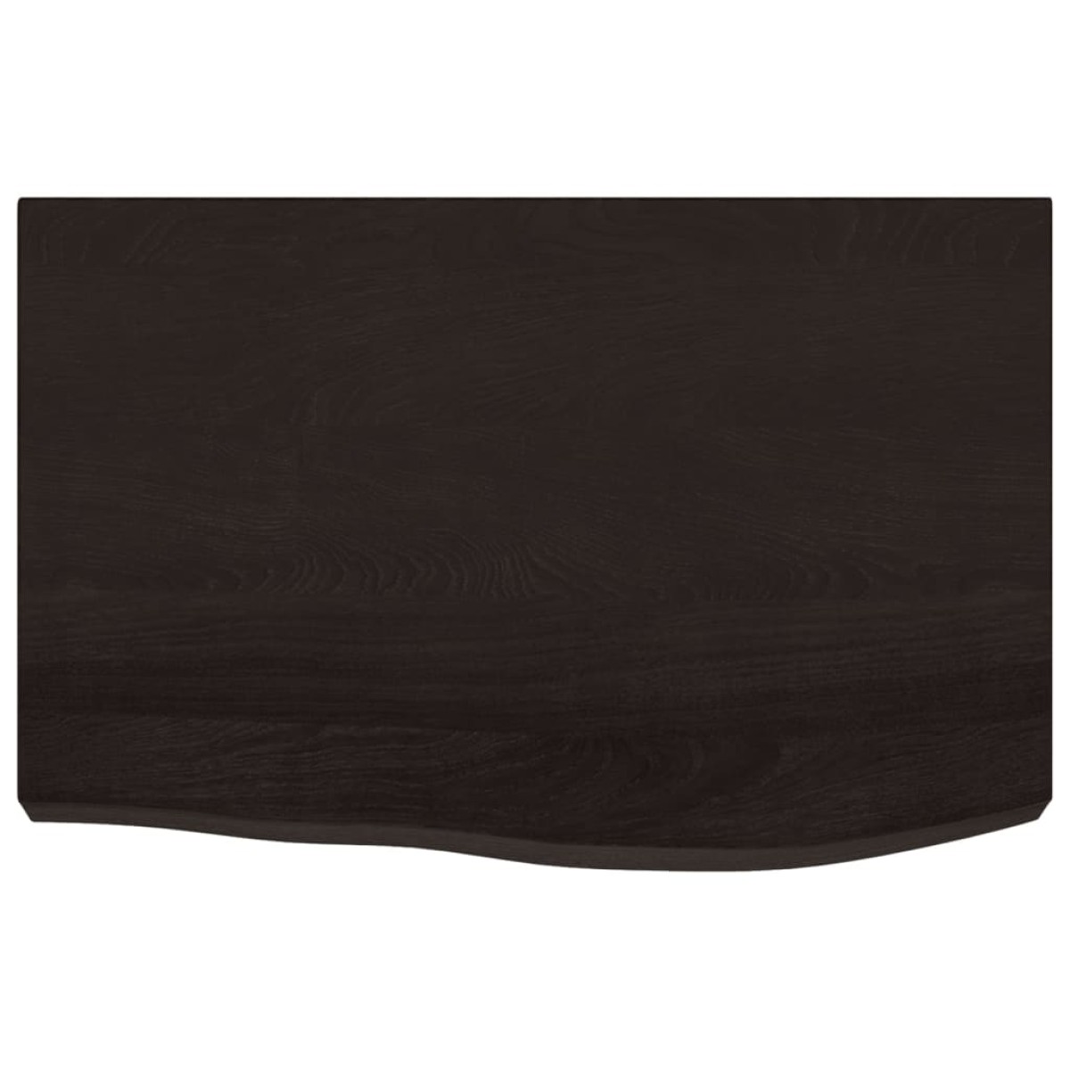 vidaXL Επιφάνεια Τραπεζιού Σκούρο Γκρι 60x40x(2-6) εκ Επεξ. Μασίφ Δρυς