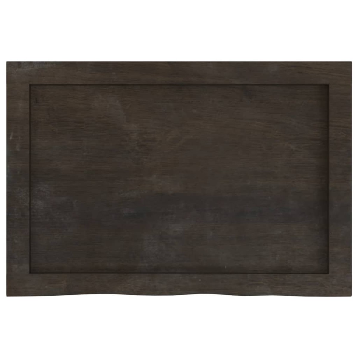 vidaXL Επιφάνεια Τραπεζιού Σκούρο Γκρι 60x40x(2-6) εκ Επεξ. Μασίφ Δρυς