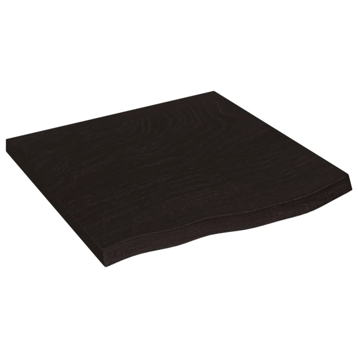 vidaXL Επιφ. Τραπεζιού Σκούρο Γκρι 60x60x4εκ Επεξεργ. Μασίφ Ξύλο Δρυός