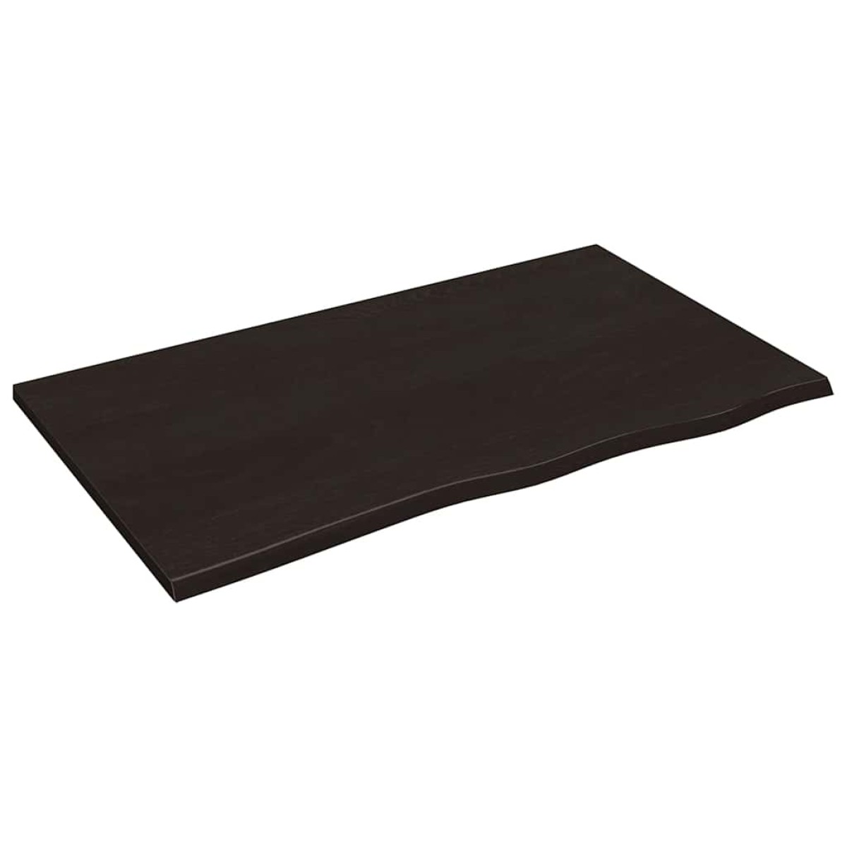 vidaXL Επιφ. Τραπεζιού Σκούρο Γκρι 100x60x2 εκ Επεξ. Μασίφ Ξύλο Δρυός