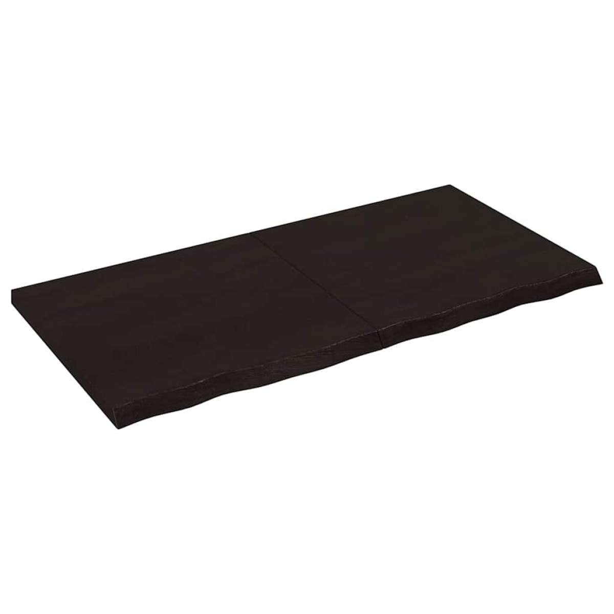 vidaXL Επιφ. Τραπεζιού Σκούρο Γκρι 120x60x4 εκ Επεξ. Μασίφ Ξύλο Δρυός