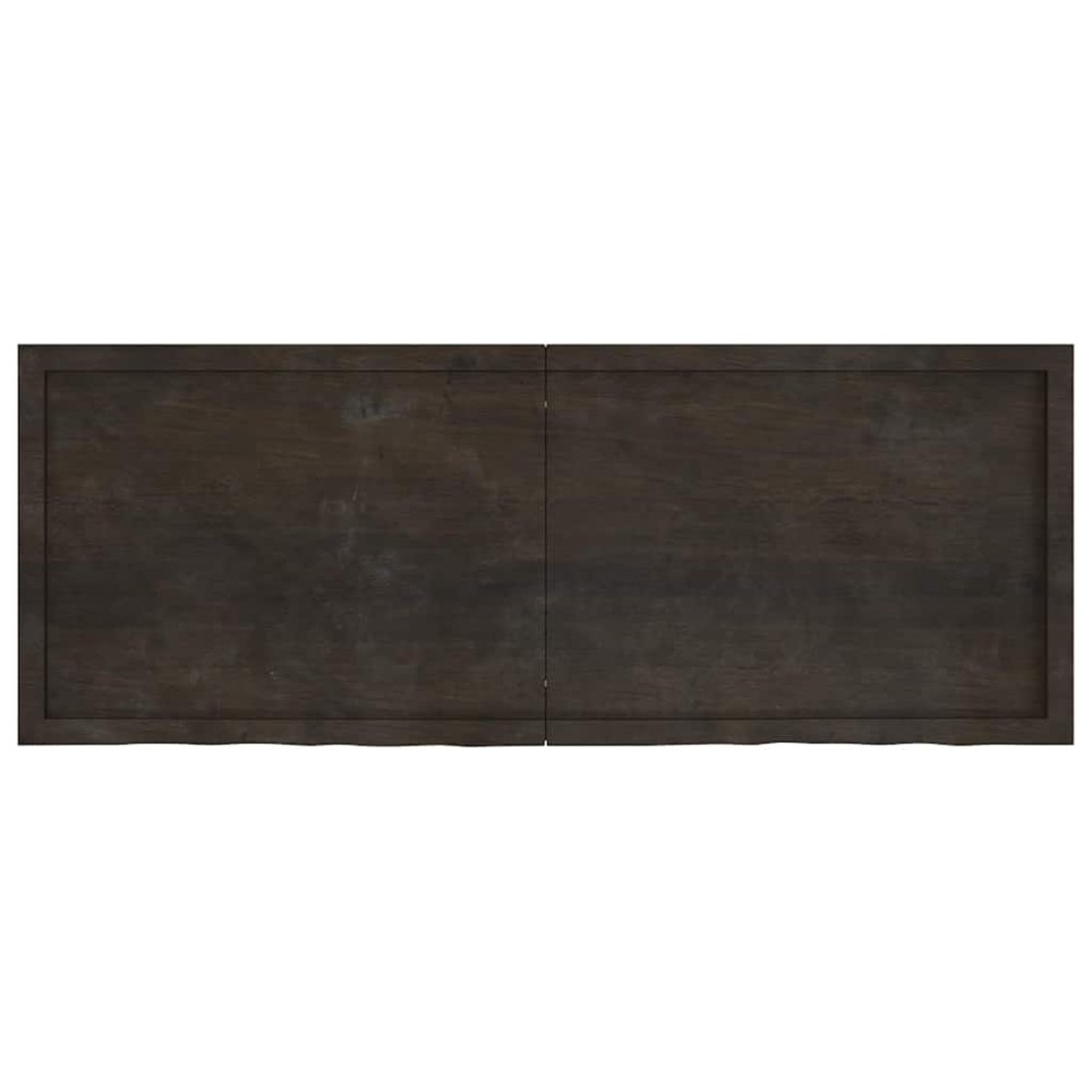 vidaXL Επιφάνεια Τραπεζιού Σκούρο Καφέ 160x60x(2-6)εκ Επεξ. Μασίφ Δρυς