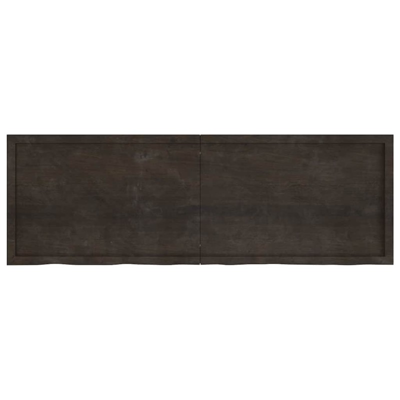 vidaXL Επιφάνεια Τραπεζιού Σκούρο Καφέ 180x60x(2-4)εκ Επεξ. Μασίφ Δρυς