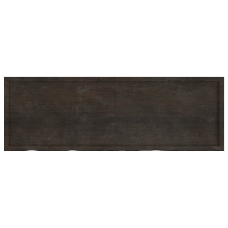 vidaXL Επιφάνεια Τραπεζιού Σκούρο Καφέ 180x60x(2-6)εκ Επεξ. Μασίφ Δρυς