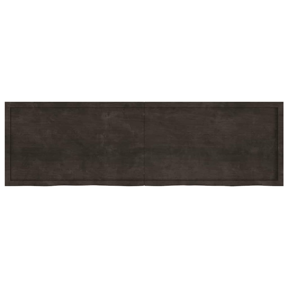 vidaXL Επιφάνεια Τραπεζιού Σκούρο Καφέ 200x60x(2-6)εκ Επεξ. Μασίφ Δρυς