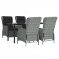 vidaXL Σετ Τραπεζαρίας Κήπου 5 Τεμαχίων Αν. Γκρι από Συνθετικό Ρατάν