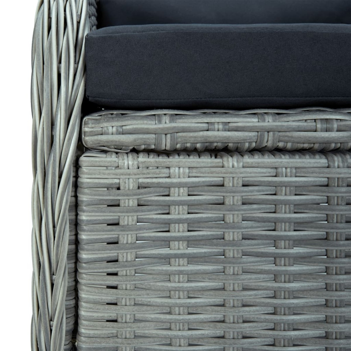 vidaXL Σετ Τραπεζαρίας Κήπου 7 Τεμαχίων Αν. Γκρι από Συνθετικό Ρατάν