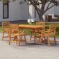 vidaXL Σετ Τραπεζαρίας Κήπου 5 Τεμαχίων από Μασίφ Ξύλο Ακακίας