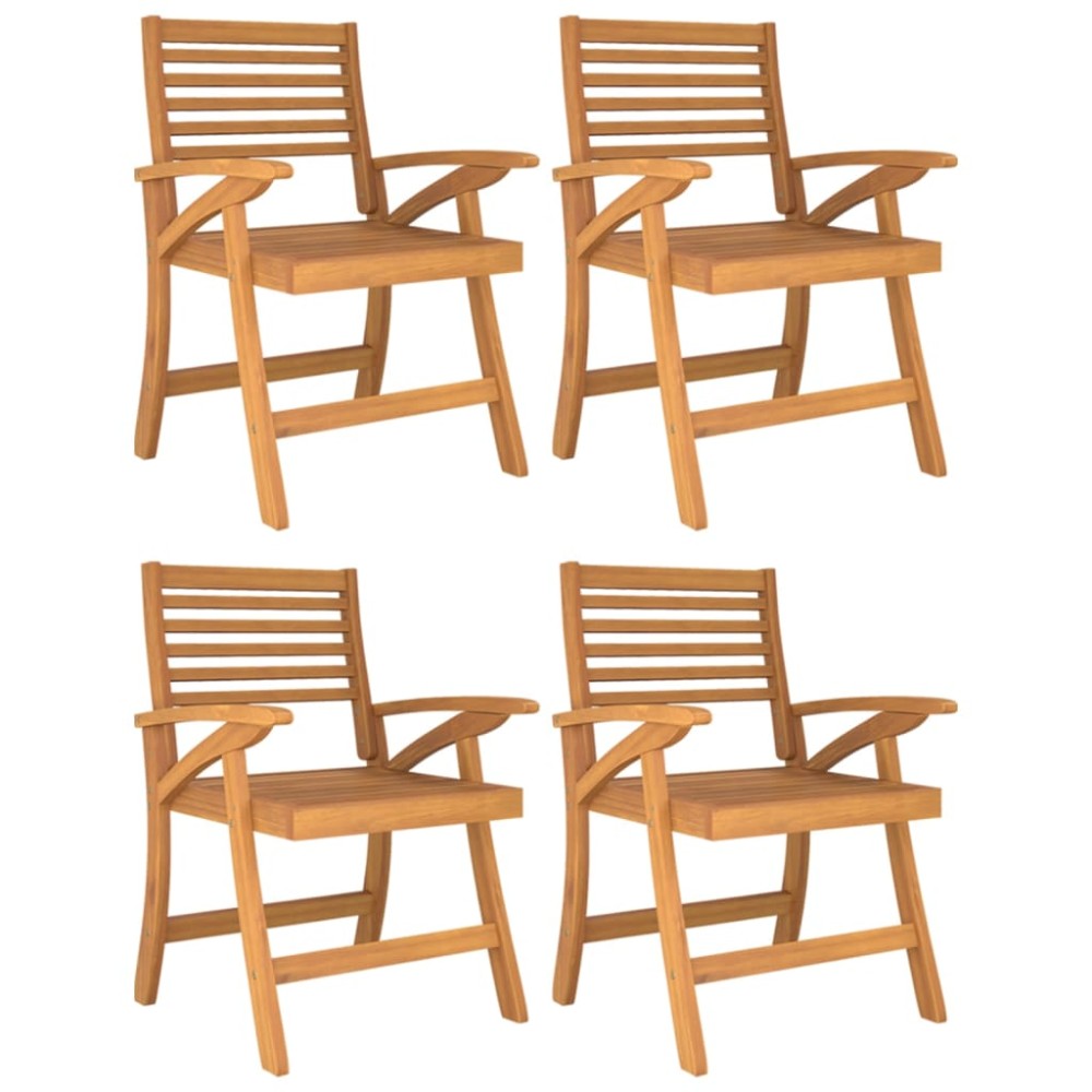 vidaXL Καρέκλες Κήπου 4 τεμ. 58 x 58 x 87 εκ. από Μασίφ Ξύλο Ακακίας