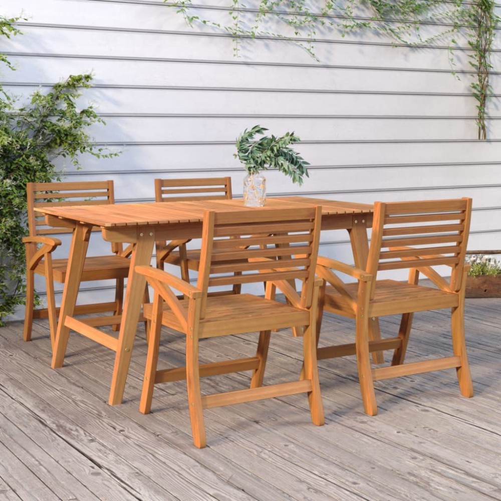 vidaXL Καρέκλες Κήπου 4 τεμ. 58 x 58 x 87 εκ. από Μασίφ Ξύλο Ακακίας