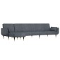 vidaXL Καναπές Κρεβάτι Γωνιακός Σκ. Γκρι 275 x 140 x 70 εκ. Βελούδινος