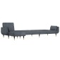 vidaXL Καναπές Κρεβάτι Γωνιακός Σκ. Γκρι 275 x 140 x 70 εκ. Βελούδινος