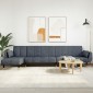 vidaXL Καναπές Κρεβάτι Γωνιακός Σκ. Γκρι 275 x 140 x 70 εκ. Βελούδινος