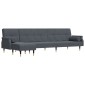 vidaXL Καναπές Κρεβάτι Γωνιακός Σκ. Γκρι 271 x 140 x 70 εκ. Βελούδινος