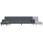 vidaXL Καναπές Κρεβάτι Γωνιακός Σκ. Γκρι 271 x 140 x 70 εκ. Βελούδινος