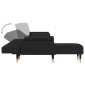 vidaXL Καναπές Κρεβάτι Γωνιακός Μαύρος 271 x 140 x 70 εκ. Βελούδινος