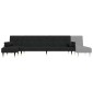 vidaXL Καναπές Κρεβάτι Γωνιακός Μαύρος 271 x 140 x 70 εκ. Βελούδινος