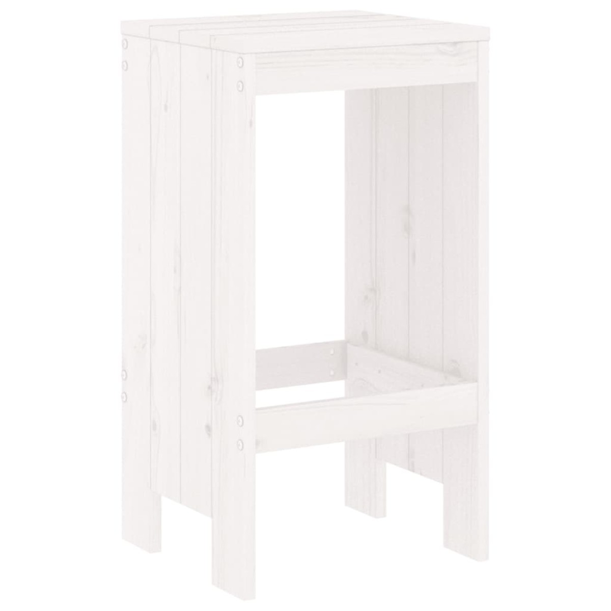 vidaXL Σετ Επίπλων Μπαρ 3 Τεμαχίων Λευκό από Μασίφ Ξύλο Πεύκου