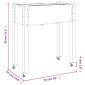 vidaXL Γλάστρα με Ρόδες & Επένδυση Καφέ 71x37x80 εκ. Μασίφ Ξύλο Ελάτης