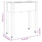 vidaXL Γλάστρα με Ρόδες & Επένδυση Καφέ 71x37x80 εκ. Μασίφ Ξύλο Ελάτης