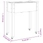 vidaXL Γλάστρα με Ρόδες & Επένδυση Γκρι 71x37x80 εκ Μασίφ Ξύλο Ελάτης