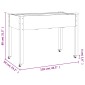 vidaXL Γλάστρα με Ρόδες & Επένδυση Καφέ 118x59x80εκ. Μασίφ Ξύλο Ελάτης