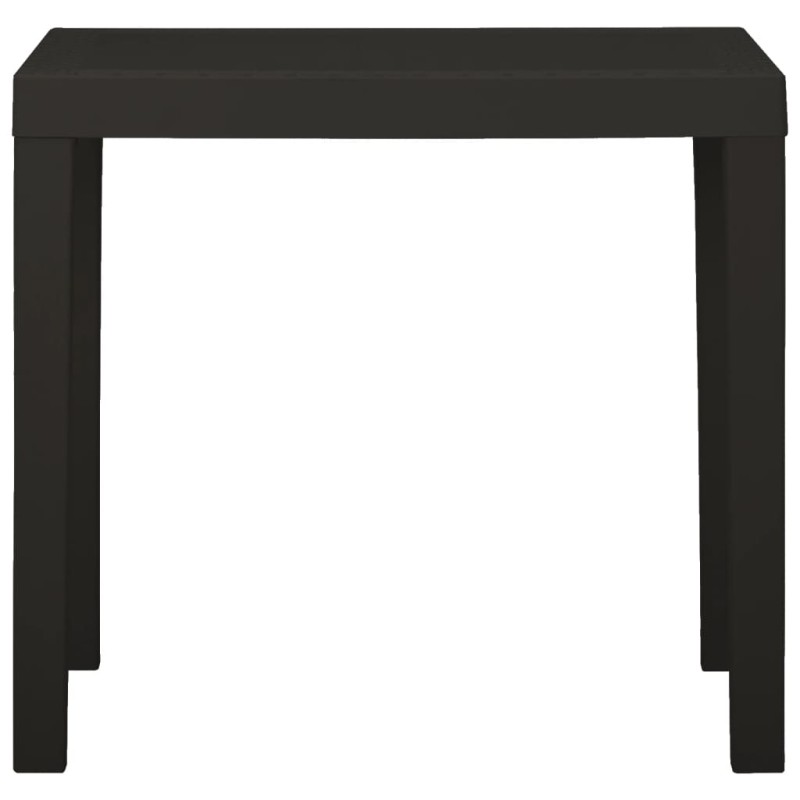 vidaXL Τραπέζι Κήπου Ανθρακί 79 x 65 x 72 εκ. από Πλαστικό