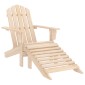 vidaXL Καρέκλα Κήπου Adirondack με Υποπόδιο & Τραπέζι από Ξύλο Ελάτης