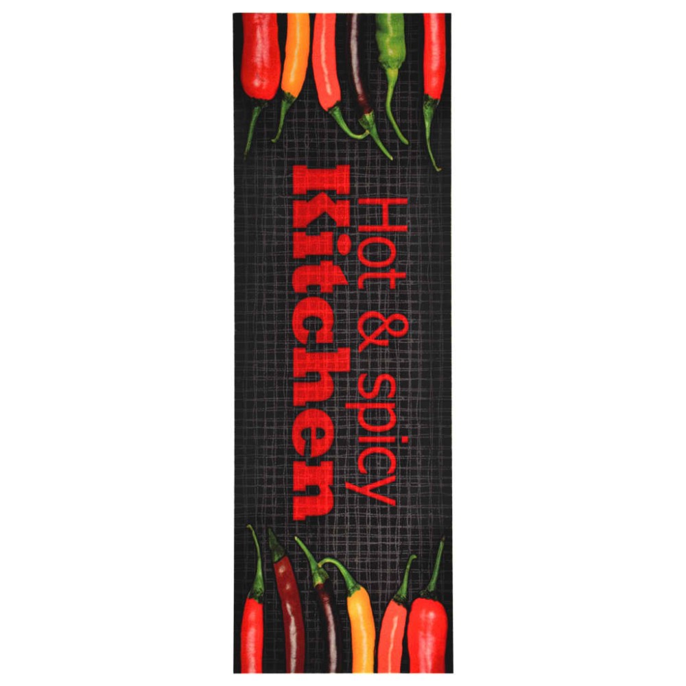 vidaXL Πατάκι Κουζίνας Σχέδιο Hot & Spicy Πλενόμενο 60 x 300 εκ.