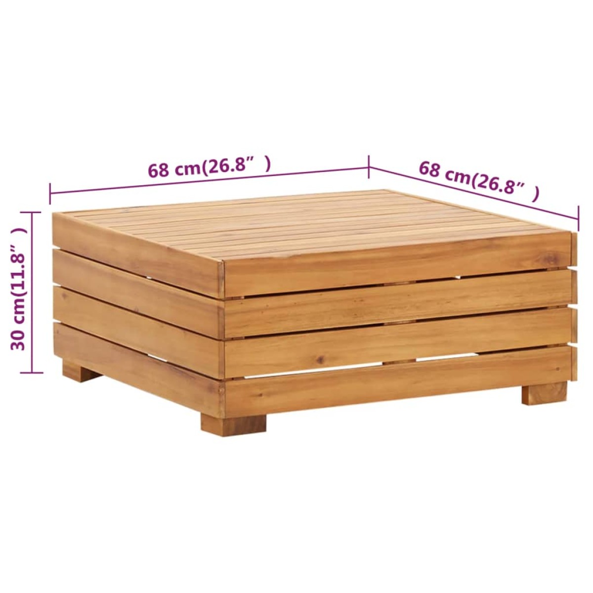 vidaXL Σαλόνι Κήπου Σετ 2 Τεμαχίων από Μασίφ Ξύλο Ακακίας με Μαξιλάρια
