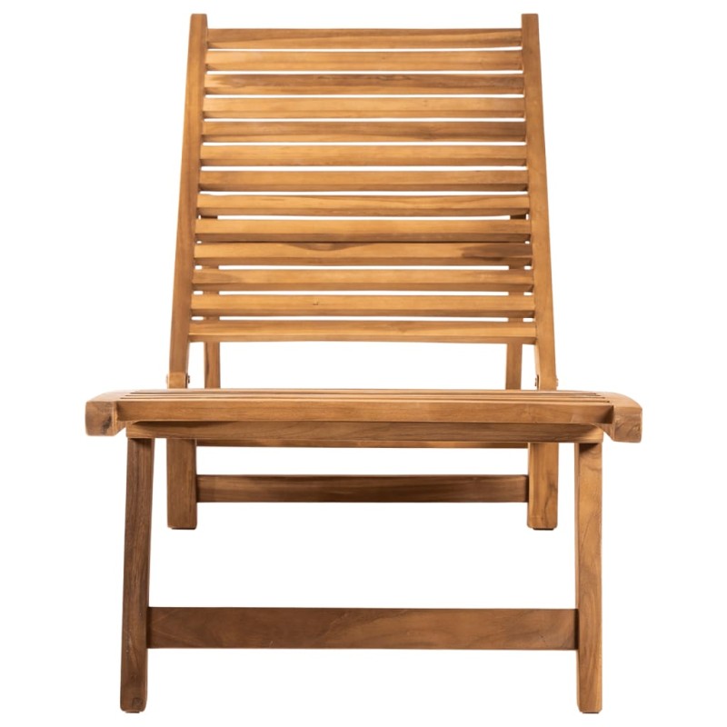 vidaXL Ξαπλώστρα από Μασίφ Ξύλο Teak