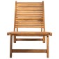 vidaXL Ξαπλώστρα από Μασίφ Ξύλο Teak