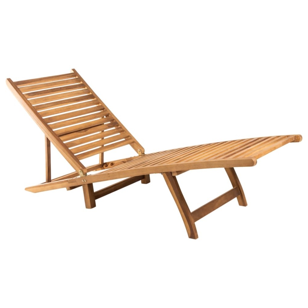 vidaXL Ξαπλώστρα από Μασίφ Ξύλο Teak