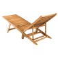 vidaXL Ξαπλώστρα από Μασίφ Ξύλο Teak