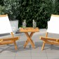 VidaXL Επιφάνεια Τραπεζιού Τετράγωνη 40 x 40 x 2,5 εκ. Μασίφ Ξύλο Teak