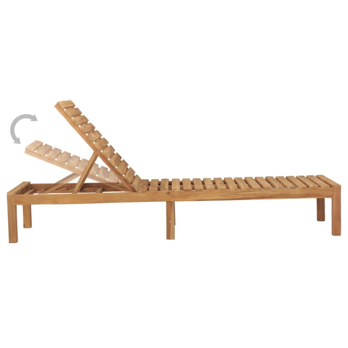 vidaXL Ξαπλώστρα από Μασίφ Ξύλο Teak