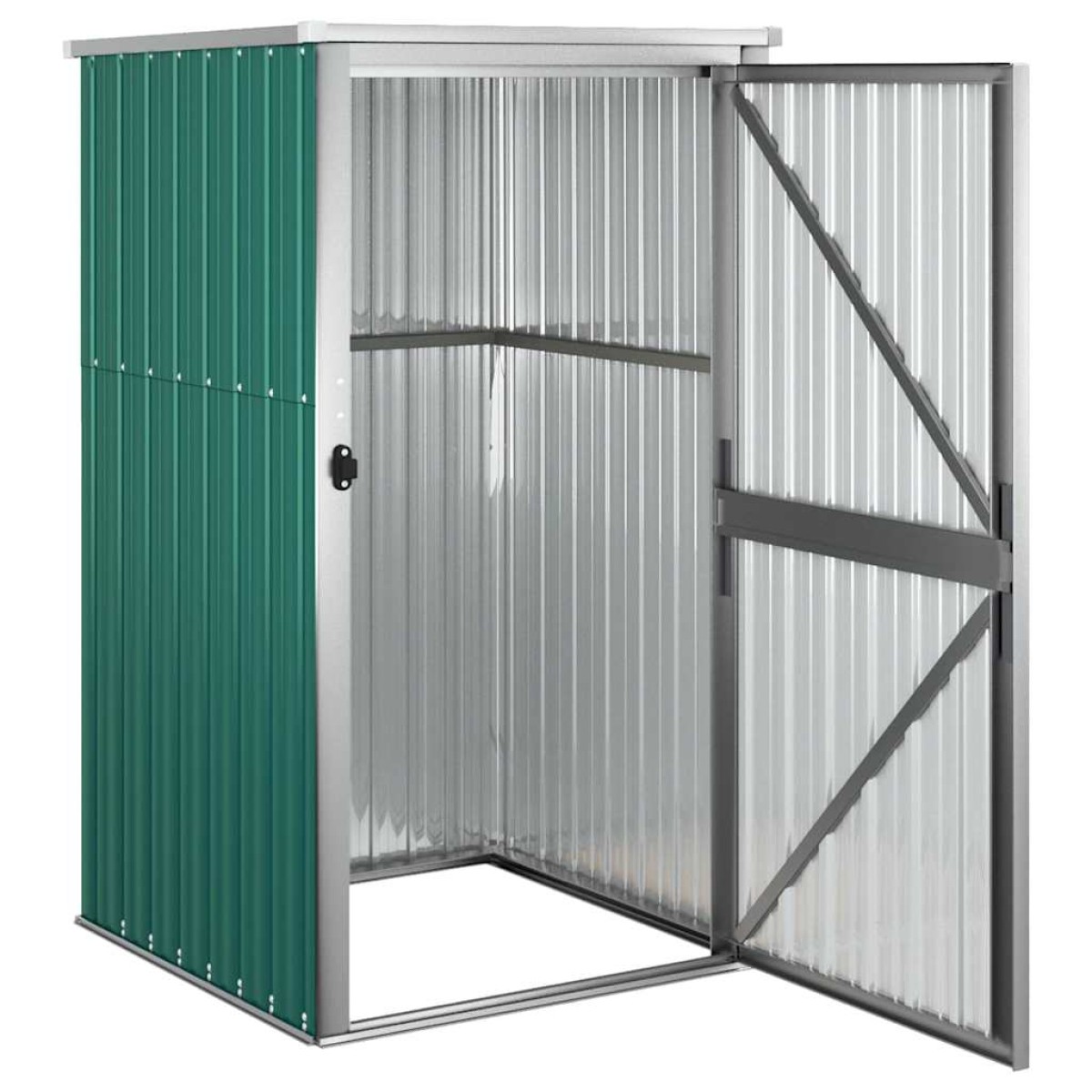 vidaXL Αποθήκη Εργαλείων Κήπου Πράσινη 88x89x161 εκ. Γαλβαν. Ατσάλι