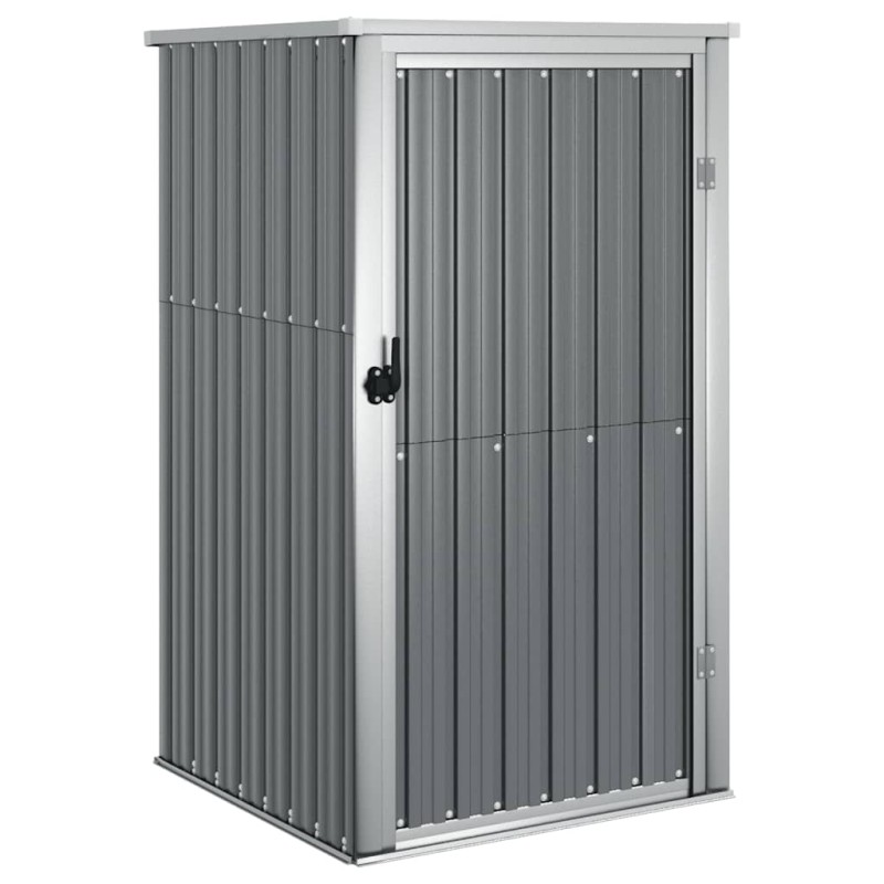 vidaXL Αποθήκη Εργαλείων Κήπου Γκρι 88x89x161 εκ. Γαλβαν. Ατσάλι