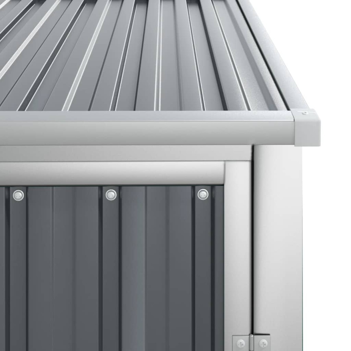 vidaXL Αποθήκη Εργαλείων Κήπου Γκρι 88x89x161 εκ. Γαλβαν. Ατσάλι