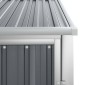 vidaXL Αποθήκη Εργαλείων Κήπου Γκρι 88x89x161 εκ. Γαλβαν. Ατσάλι