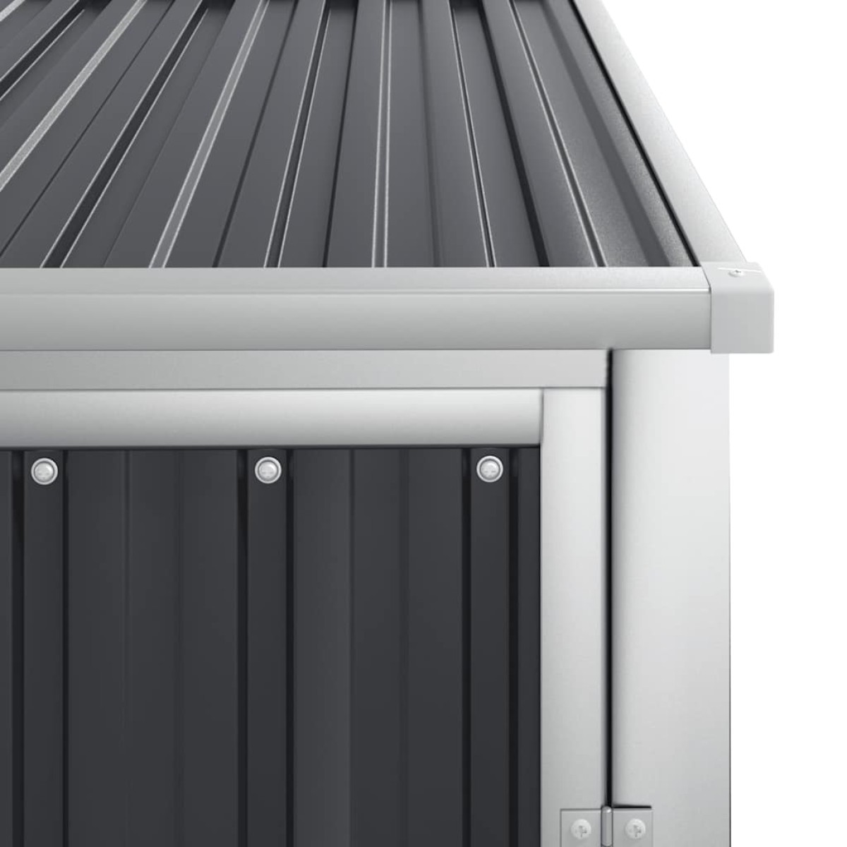 vidaXL Αποθήκη Εργαλείων Κήπου Ανθρακί 88x89x161 εκ. Γαλβαν. Ατσάλι
