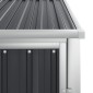 vidaXL Αποθήκη Εργαλείων Κήπου Ανθρακί 88x89x161 εκ. Γαλβαν. Ατσάλι