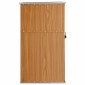 vidaXL Αποθήκη Εργαλείων Κήπου Καφέ 88x89x161 εκ. Γαλβαν. Ατσάλι